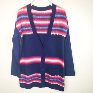 EUC Gap Southwestern Lambs Wool Long Cardigan, L